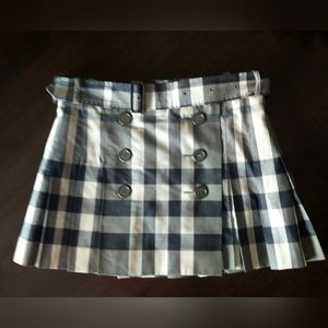 Burberry Nova Check Pleated Skirt